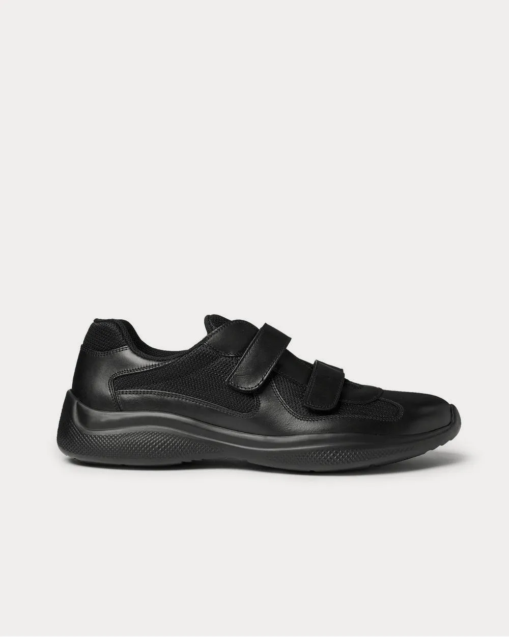Americas Cup Leather and Mesh  Black low top sneakers