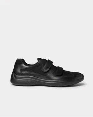Americas Cup Leather and Mesh  Black low top sneakers