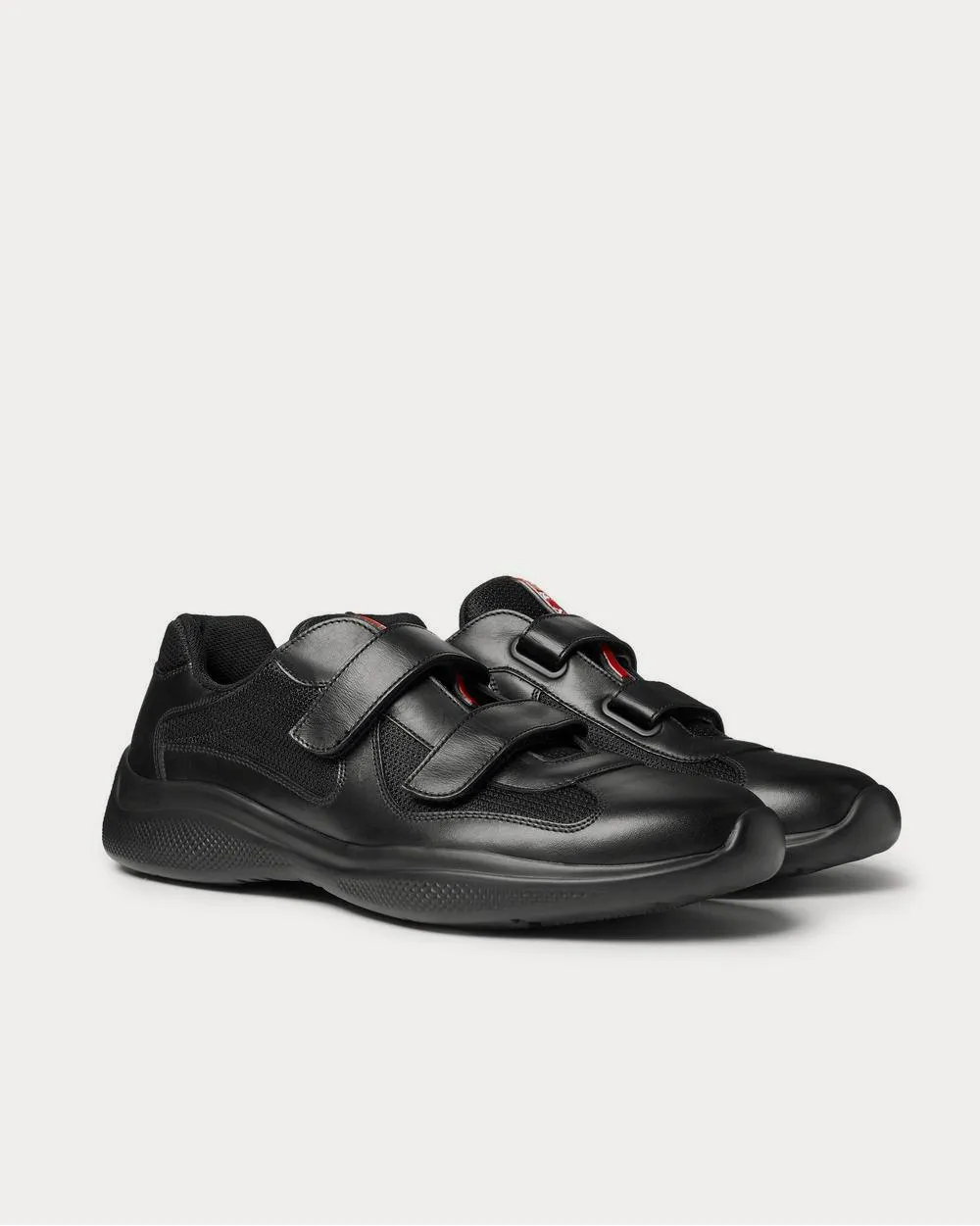 Americas Cup Leather and Mesh  Black low top sneakers