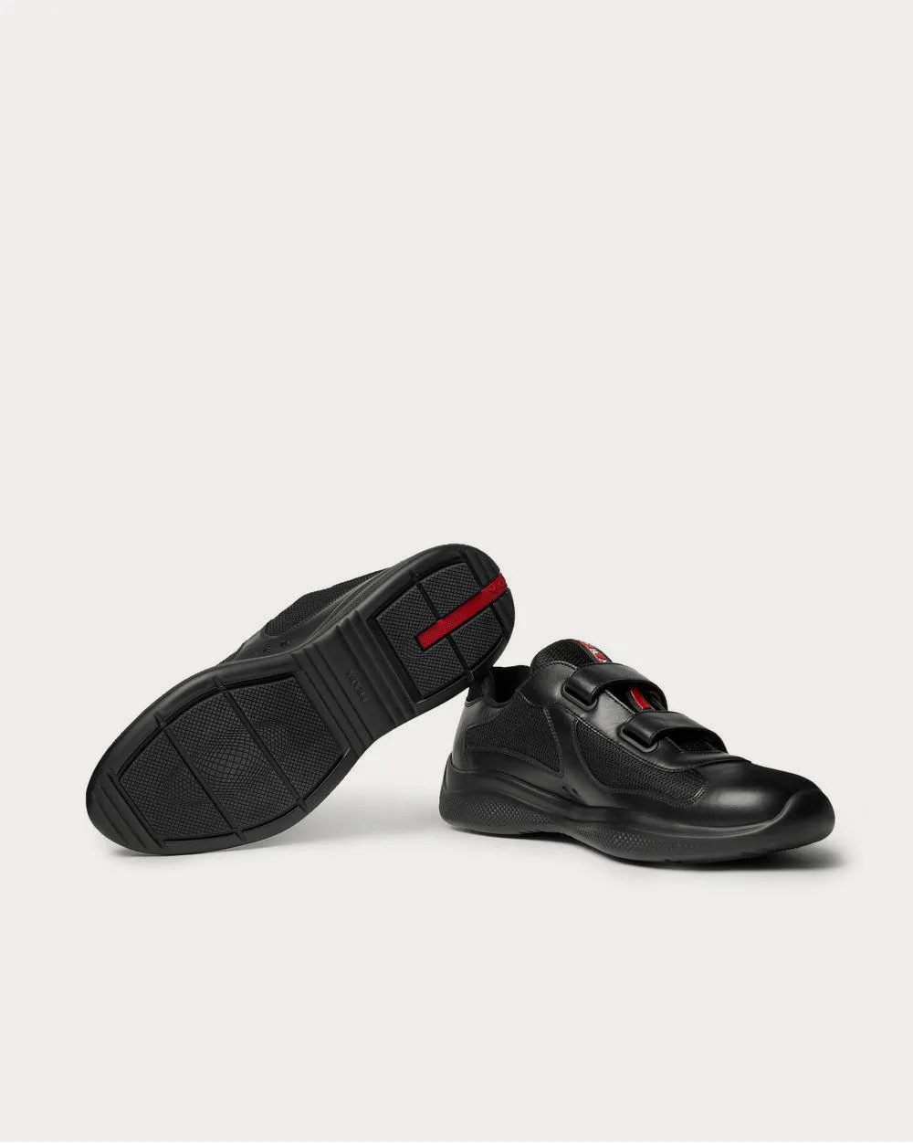 Americas Cup Leather and Mesh  Black low top sneakers
