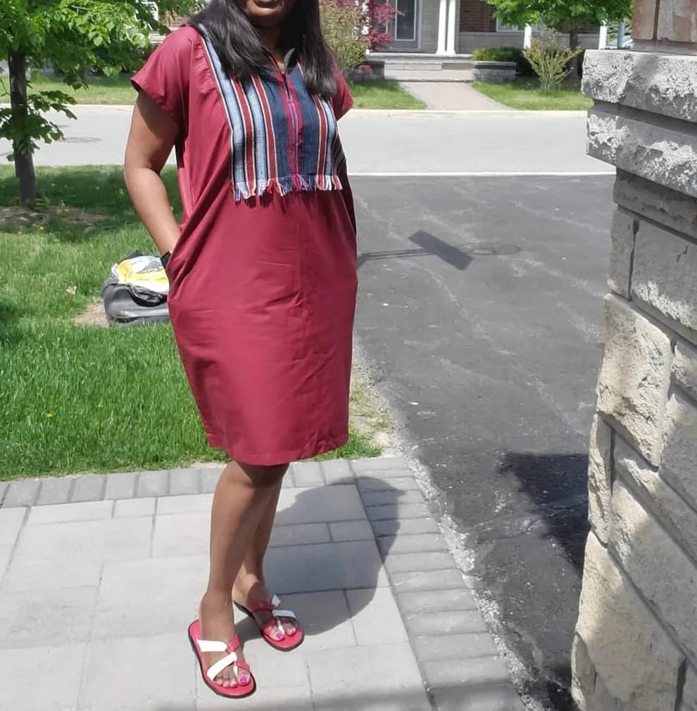 Aso-oke Infused Dashiki Dress with Hoodie