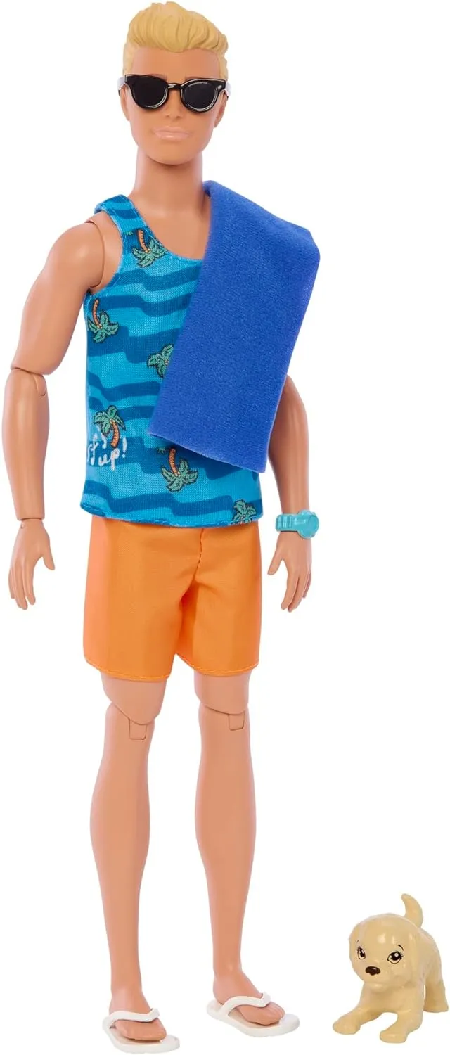 Barbie - Ken Doll With Surfboard HPT50