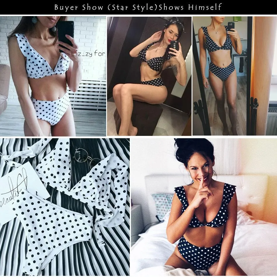 Bikini Set High Waist Bikini Polka Dot Biquinis Summer Beach Wear