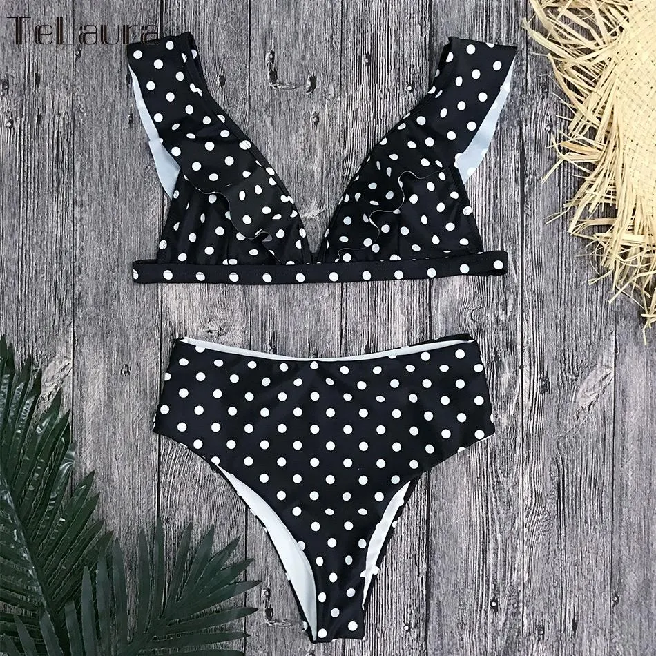 Bikini Set High Waist Bikini Polka Dot Biquinis Summer Beach Wear