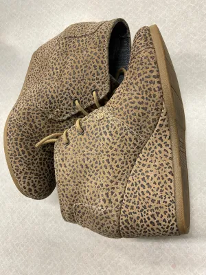 Boots Ankle Heels By Toms In Leopard Print, Size:8