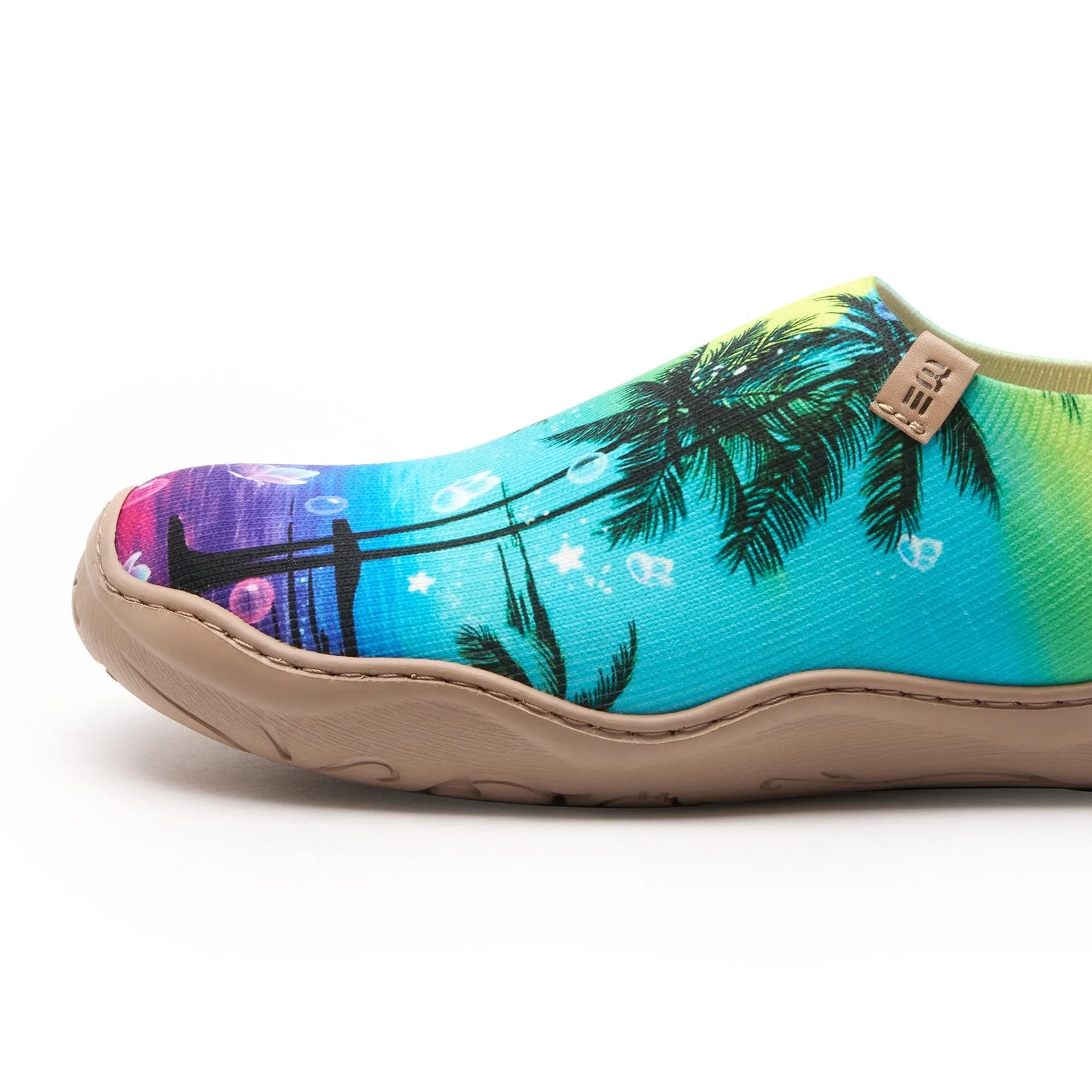 Coconut Palm Sun Women's Slip-On Shoes Painted Canvas Sneakers