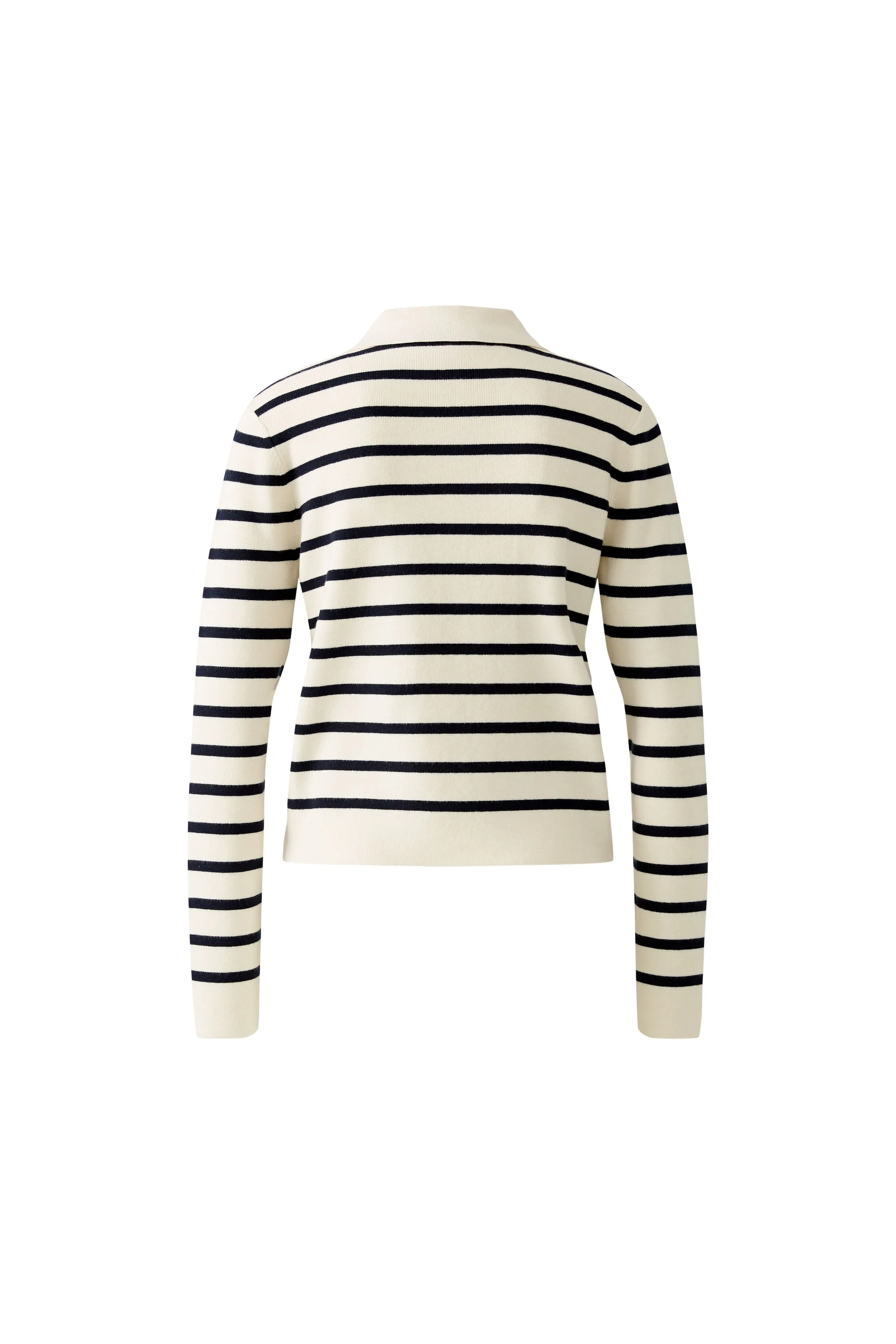 Collared Cardigan - White/Blue
