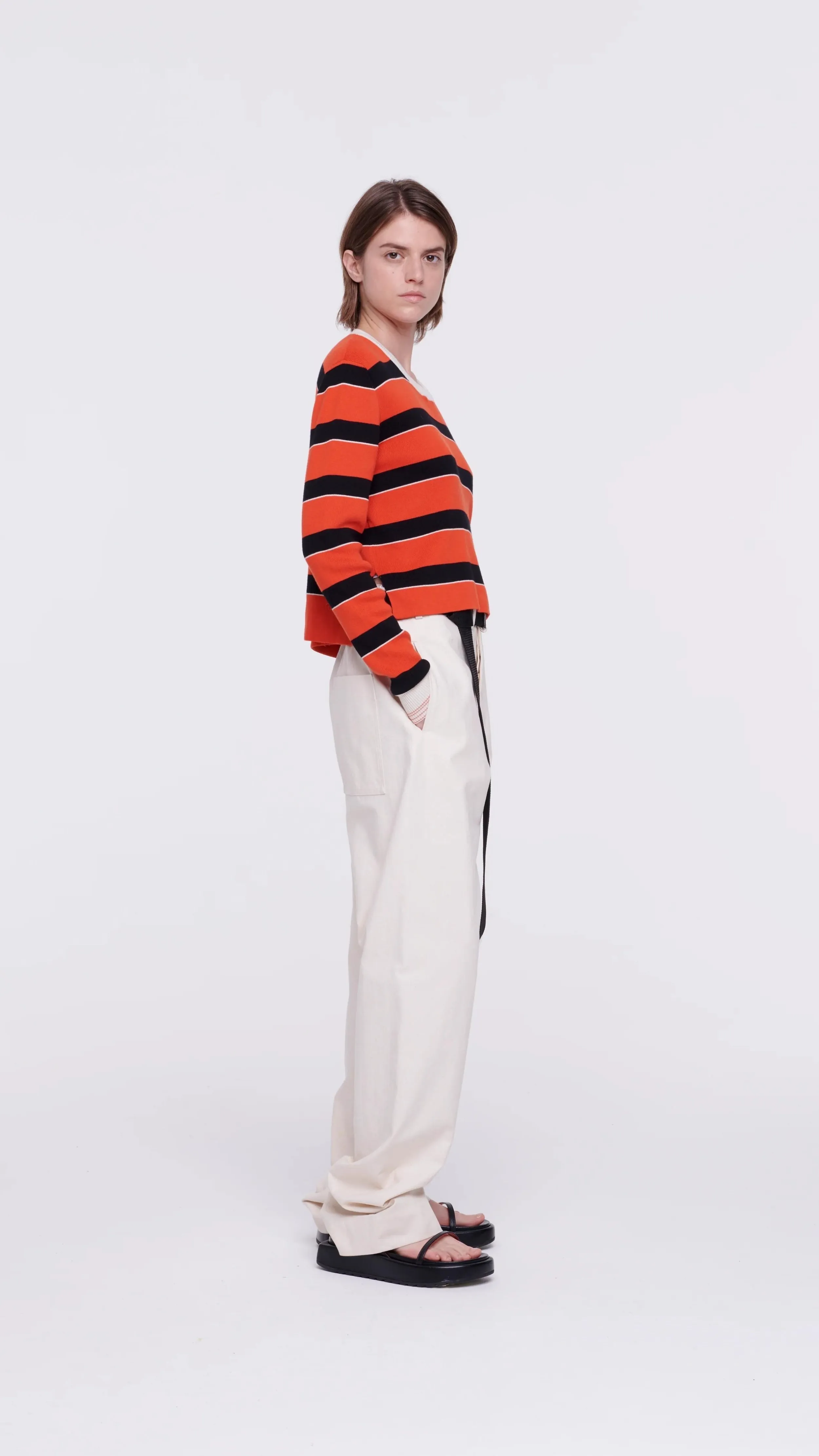 Cream Cotton Pants