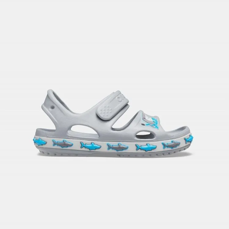 Crocs Fun Lab Shark Band Sandal 206365-007 - סנדל אפור בעיטור כריש