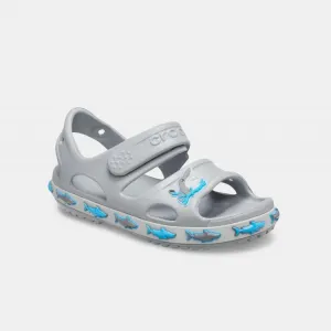 Crocs Fun Lab Shark Band Sandal 206365-007 - סנדל אפור בעיטור כריש