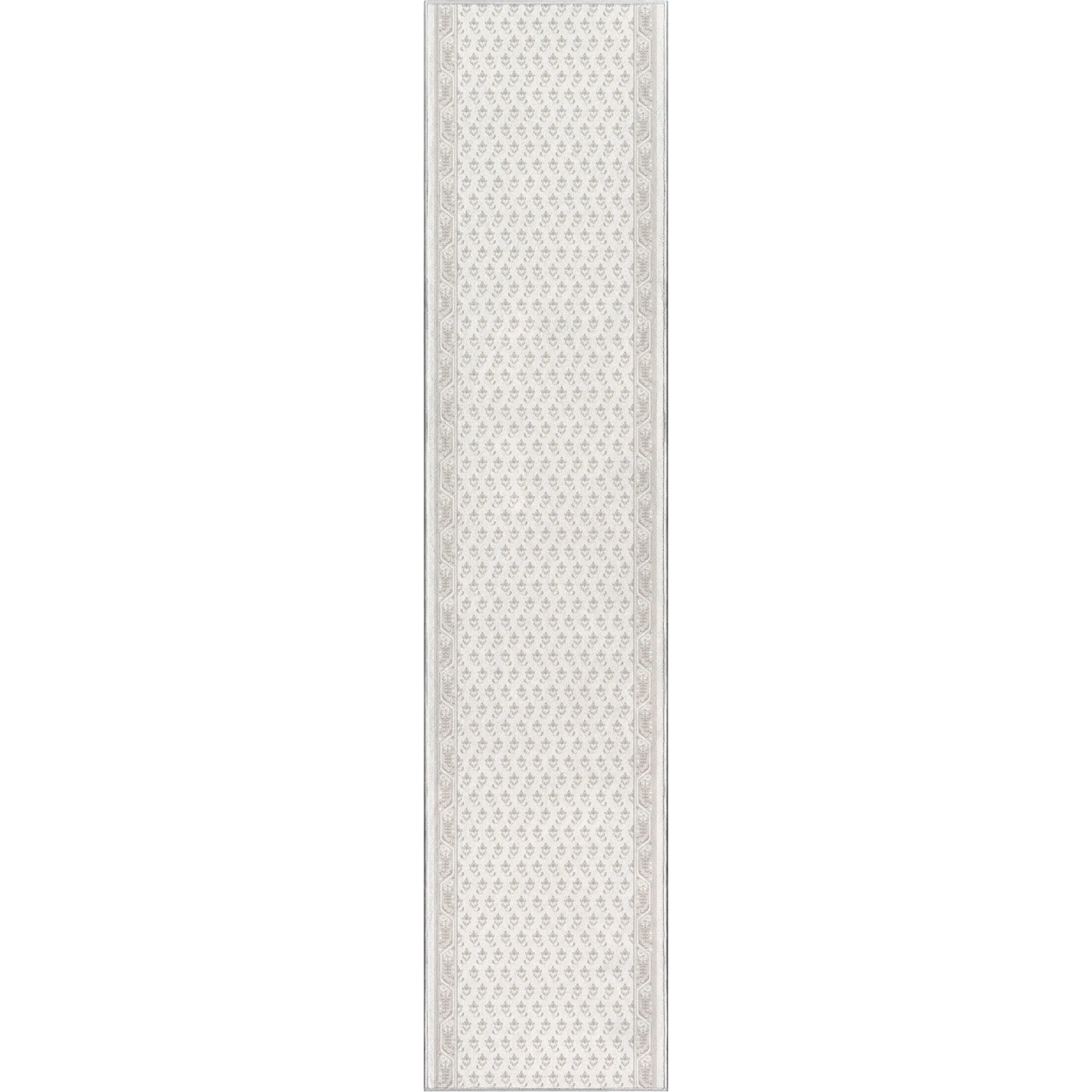 Custom Size Runner Windsor Diamond Frosted Linen Choose Your Width x Choose Your Length Hallway Runner Rug