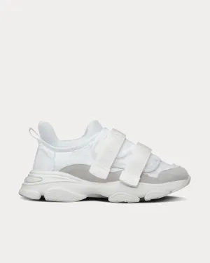 D-Wander White Camouflage Technical Fabric Low Top Sneakers