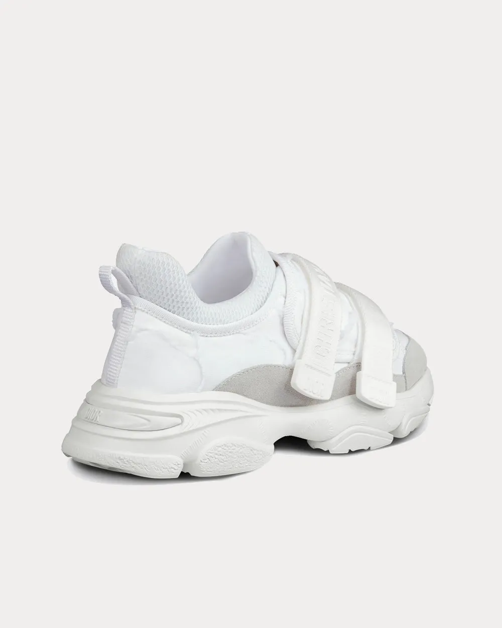D-Wander White Camouflage Technical Fabric Low Top Sneakers