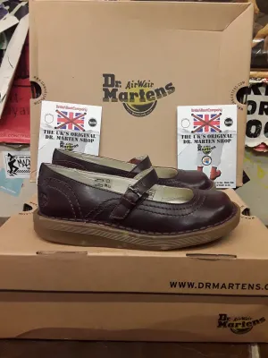 Dr Martens Bugundy Mel Mary Jane&#39;s Size 4