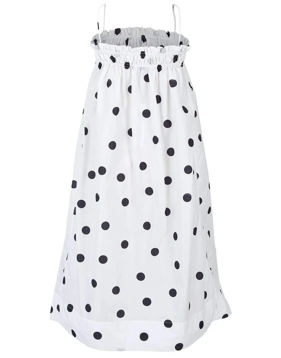 Egret Polka Dot Strap Dress