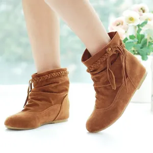 Fashion Fall Trendy Tassel Short Boots