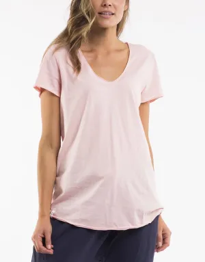 Fundamental V Neck Tee - Pink