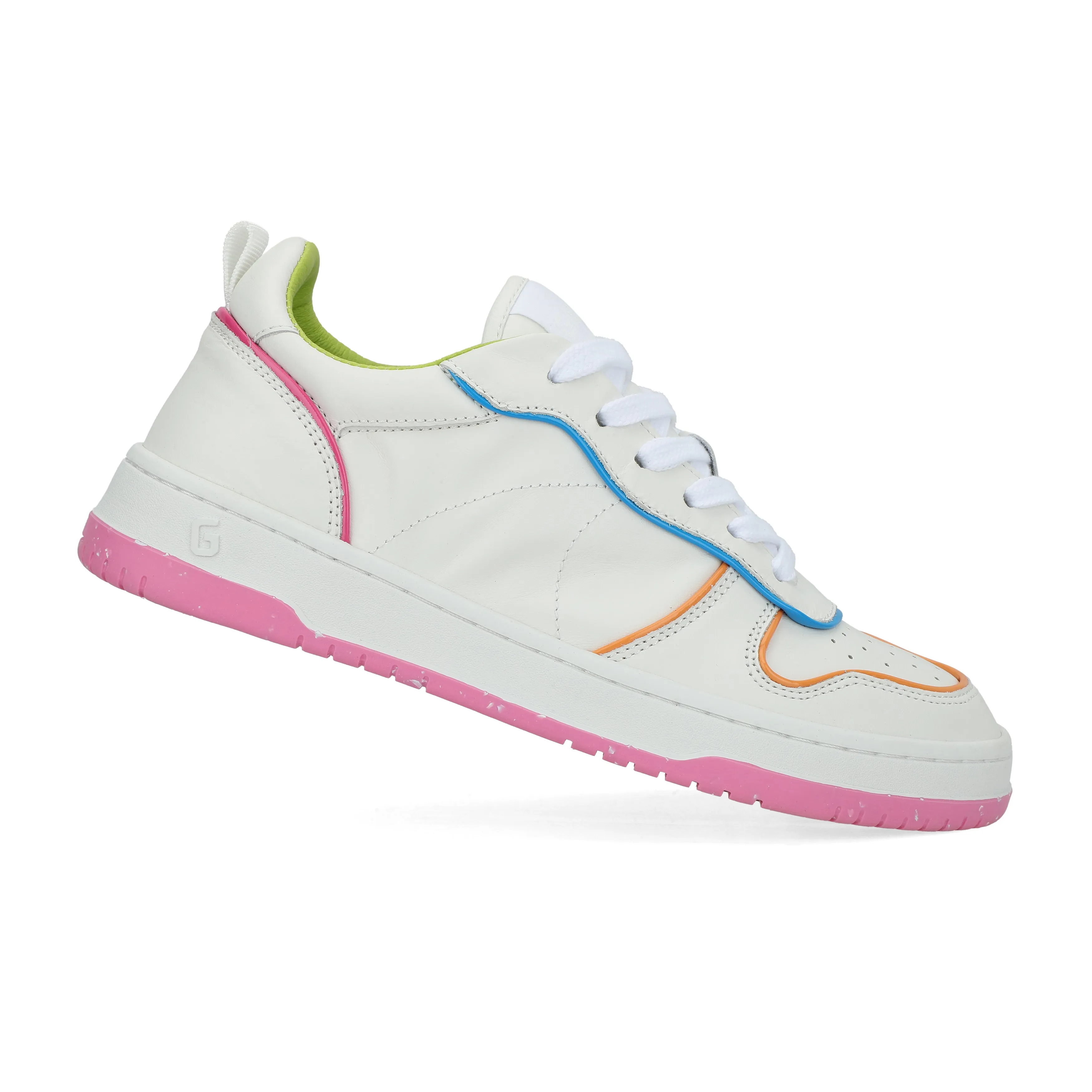 Gadol Sneaker in White, Purple, and Pink