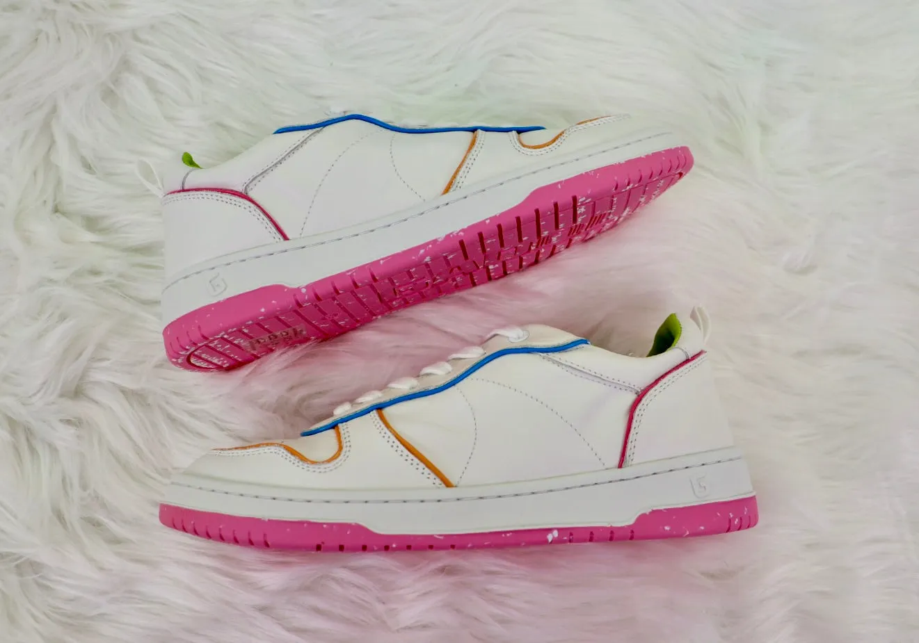 Gadol Sneaker in White, Purple, and Pink