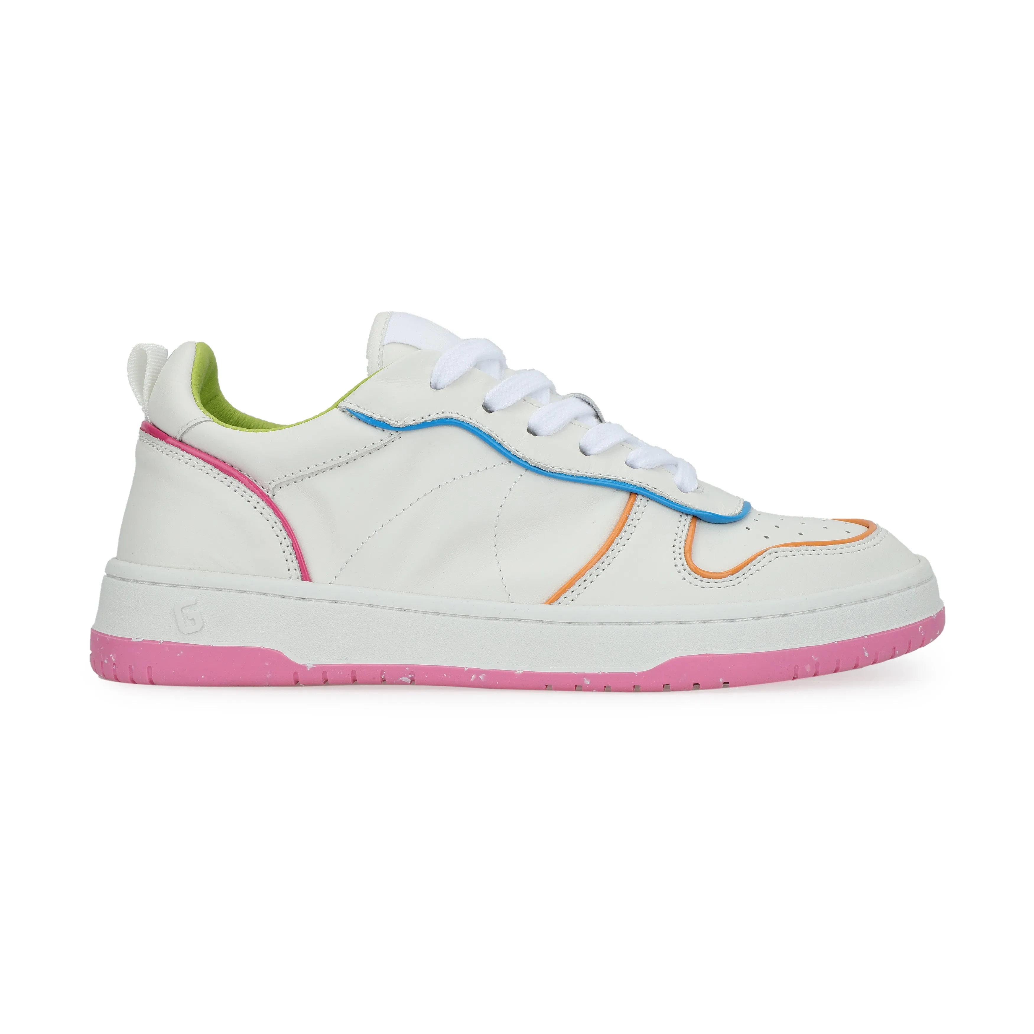 Gadol Sneaker in White, Purple, and Pink