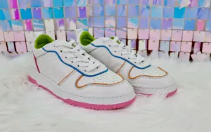Gadol Sneaker in White, Purple, and Pink