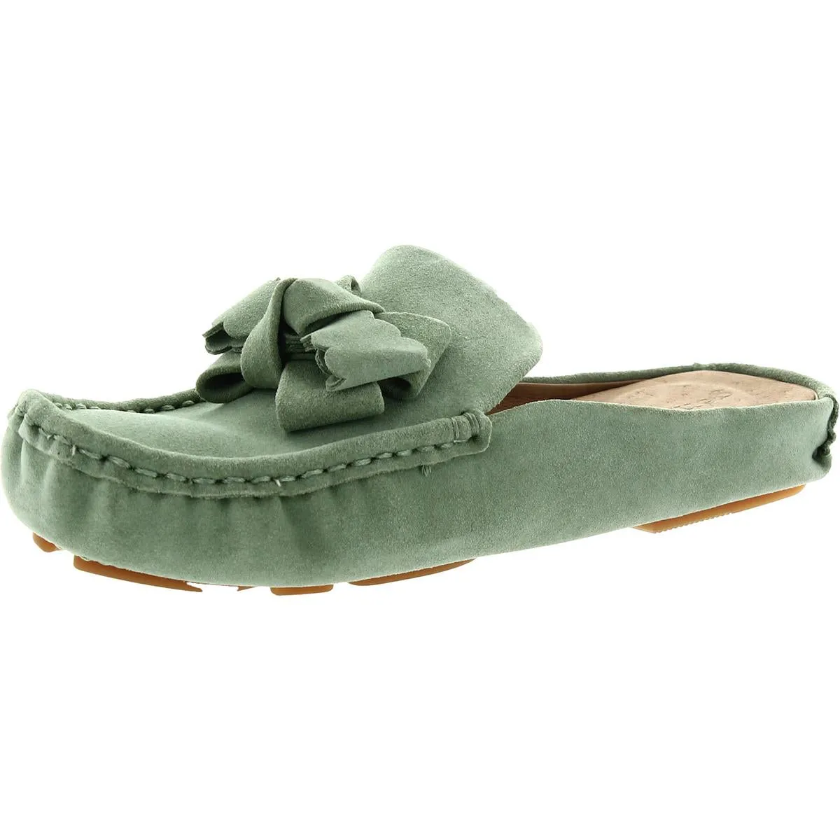Gentle Souls by Kenneth Cole Womens Mina Bow Driver Mule Water Repellent Loafers
