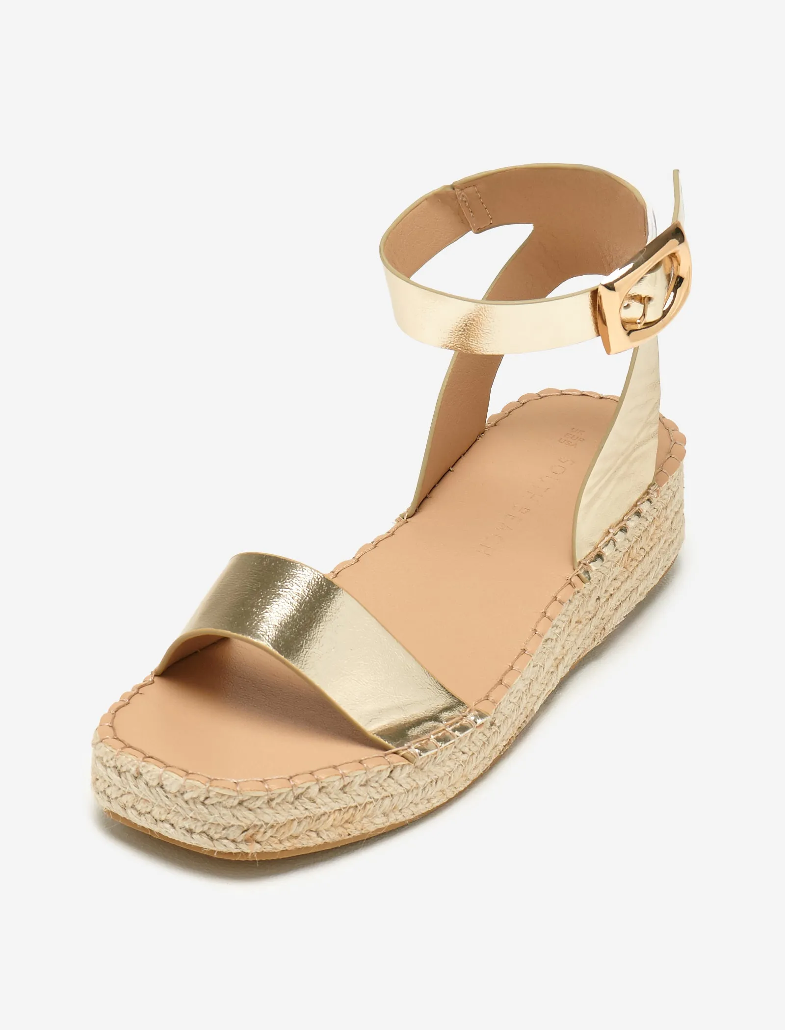 Gold Two Part Espadrilles