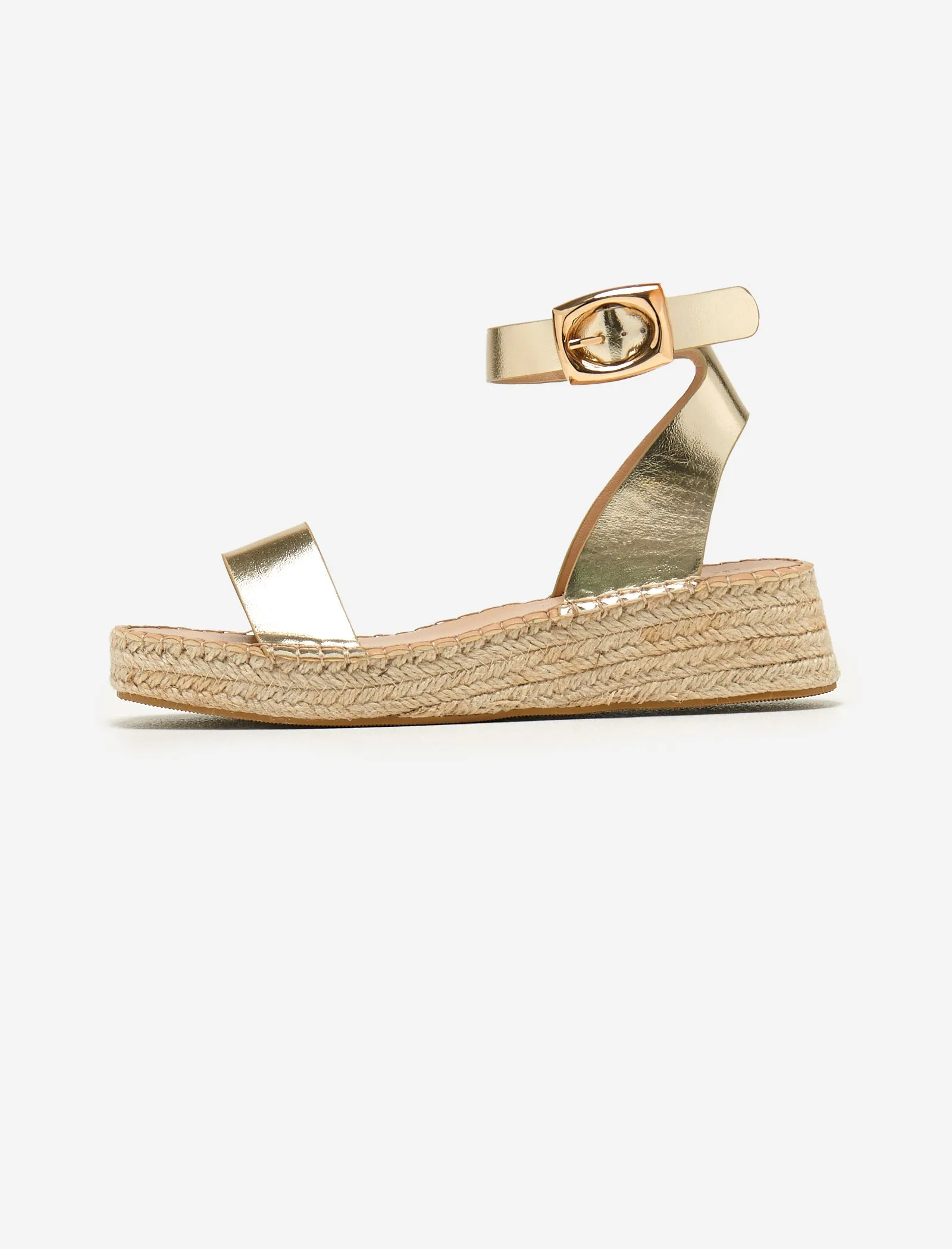 Gold Two Part Espadrilles