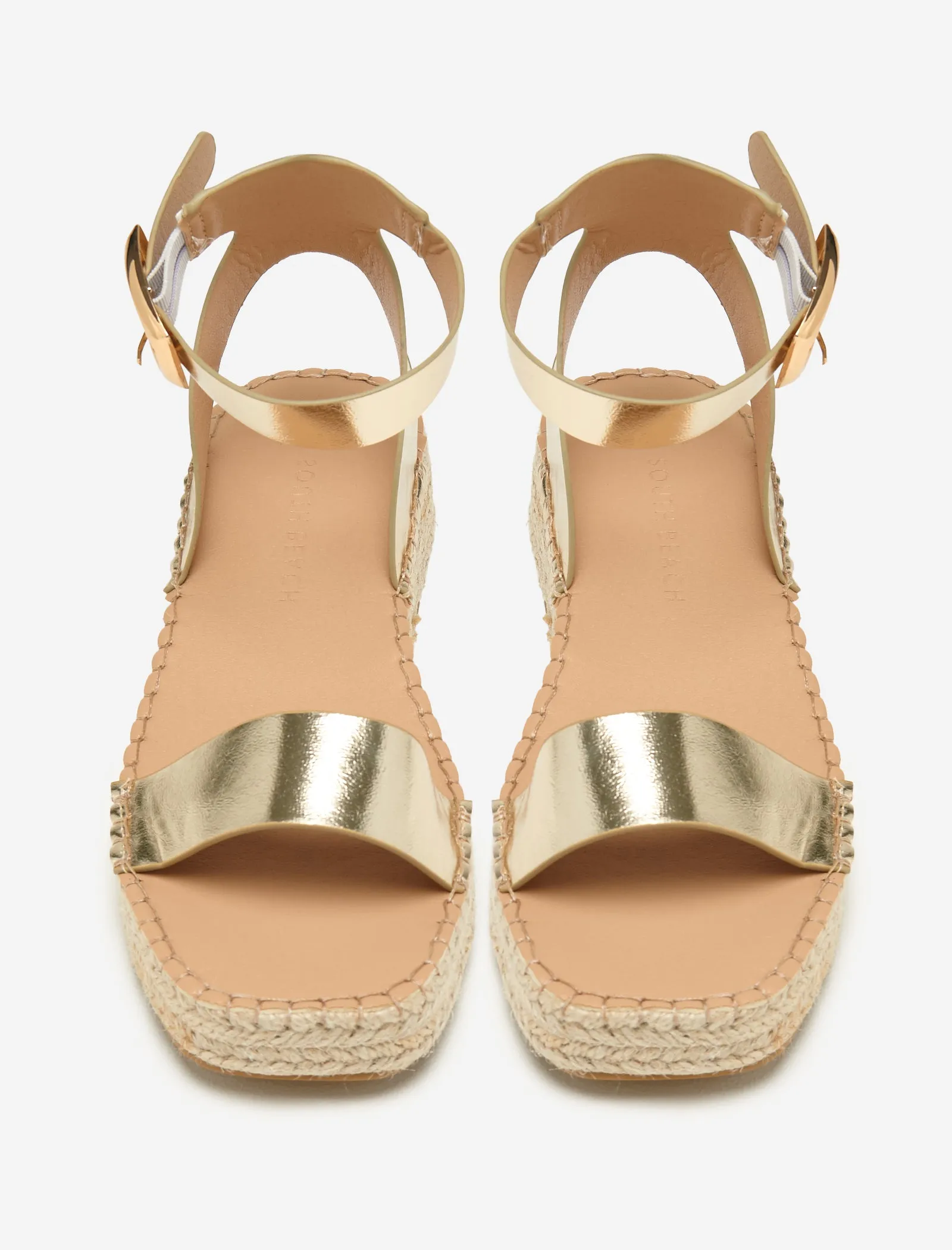 Gold Two Part Espadrilles