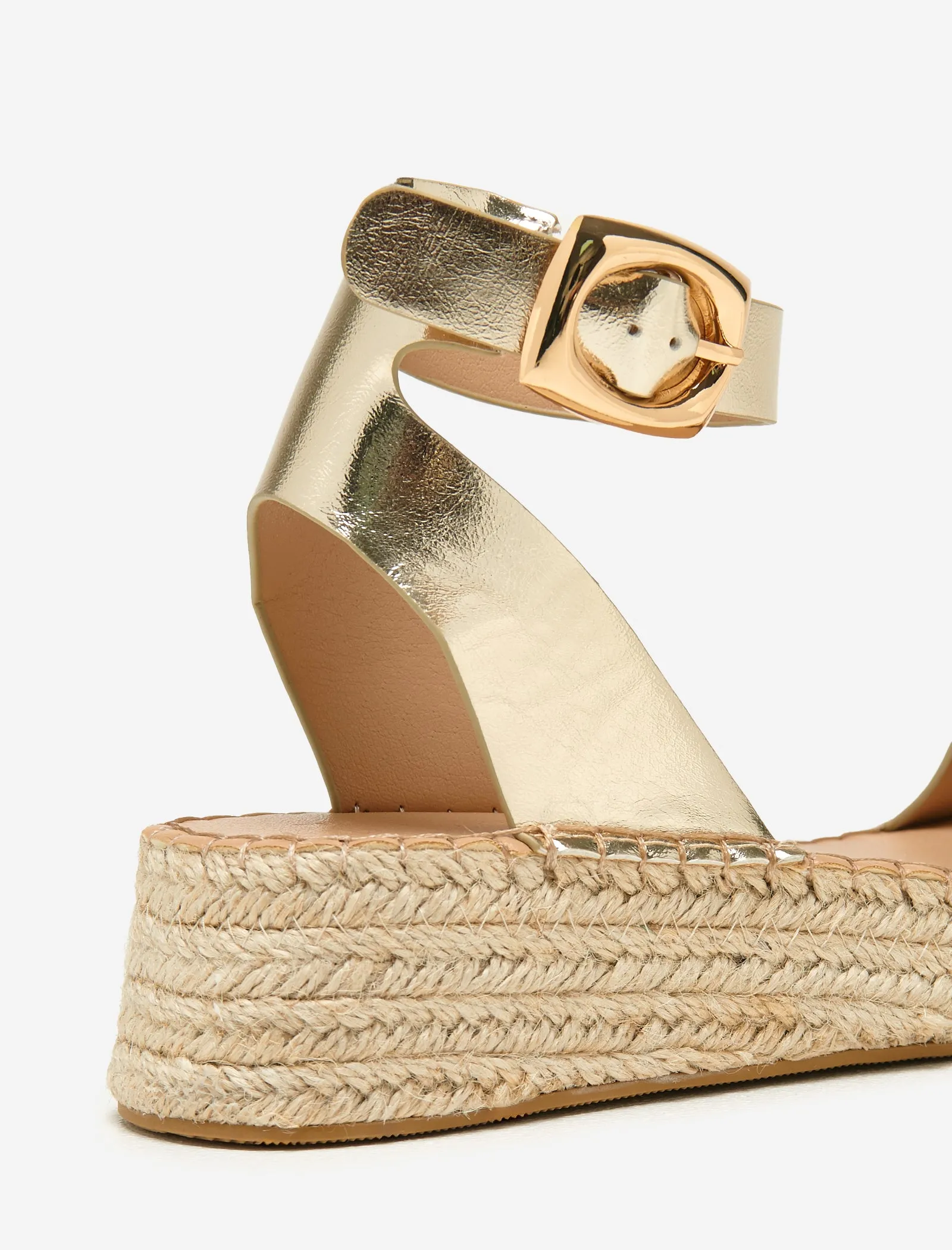 Gold Two Part Espadrilles