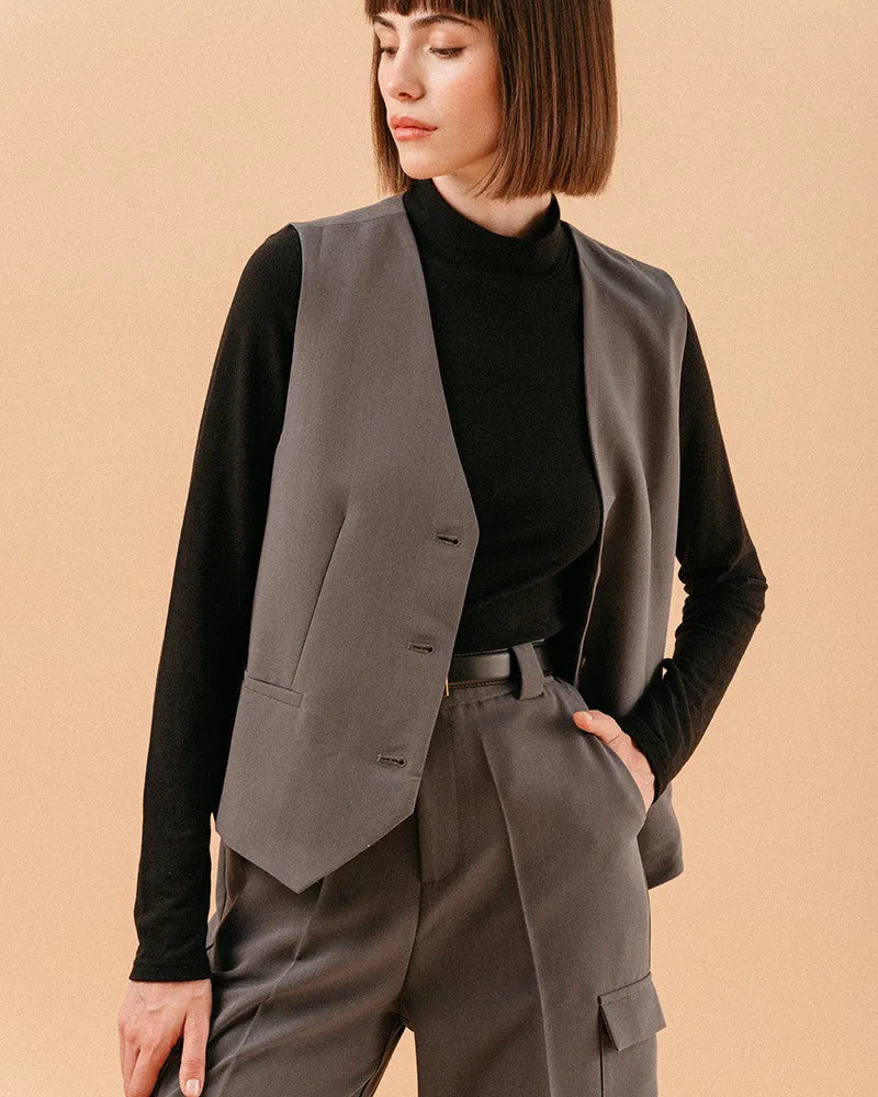 Grace & Mila Waistcoat - Anthracite