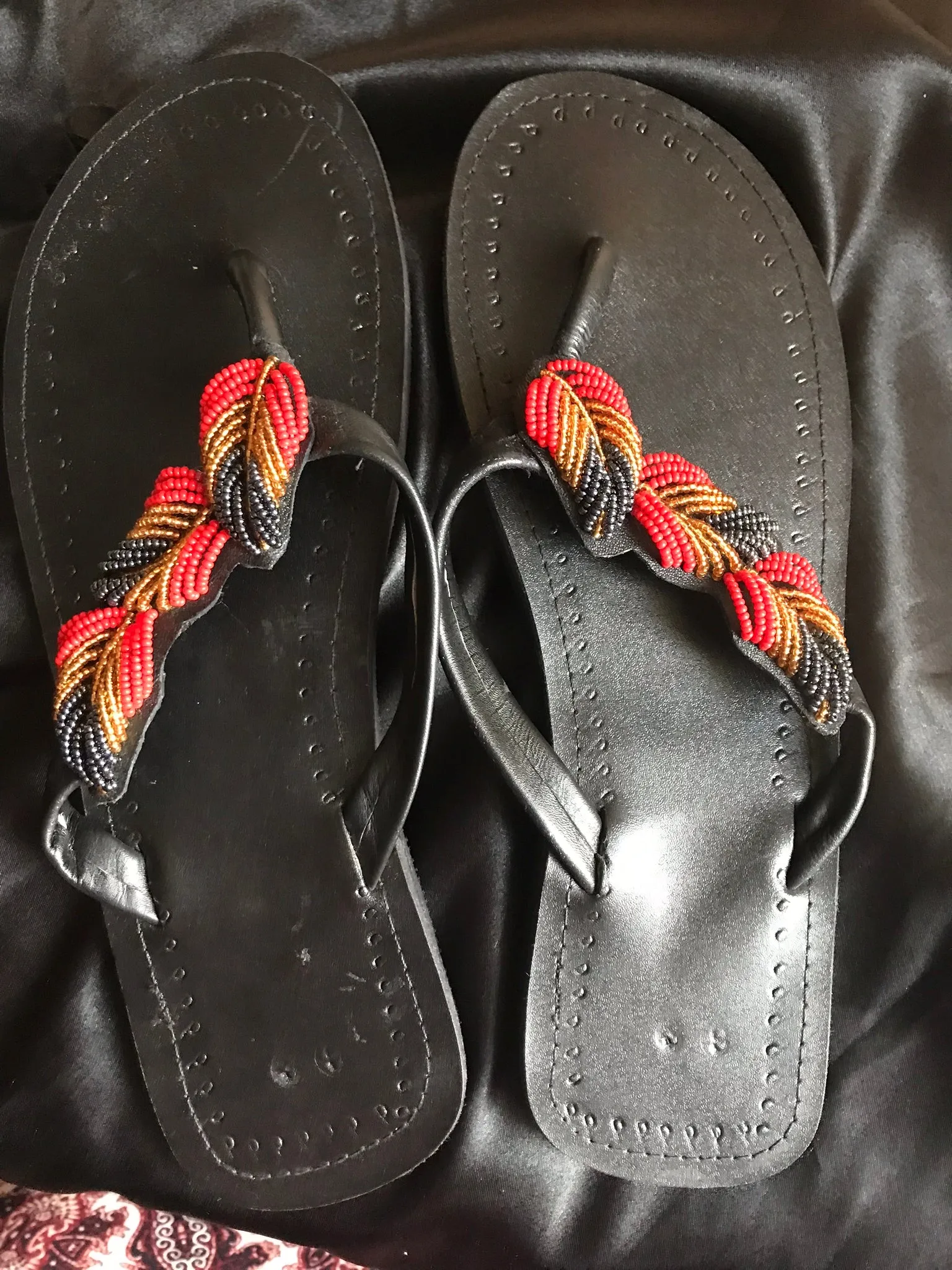 Handmaid East African Sandals - Leaves