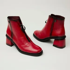 Jose Saenz Red Patent Ankle Boots