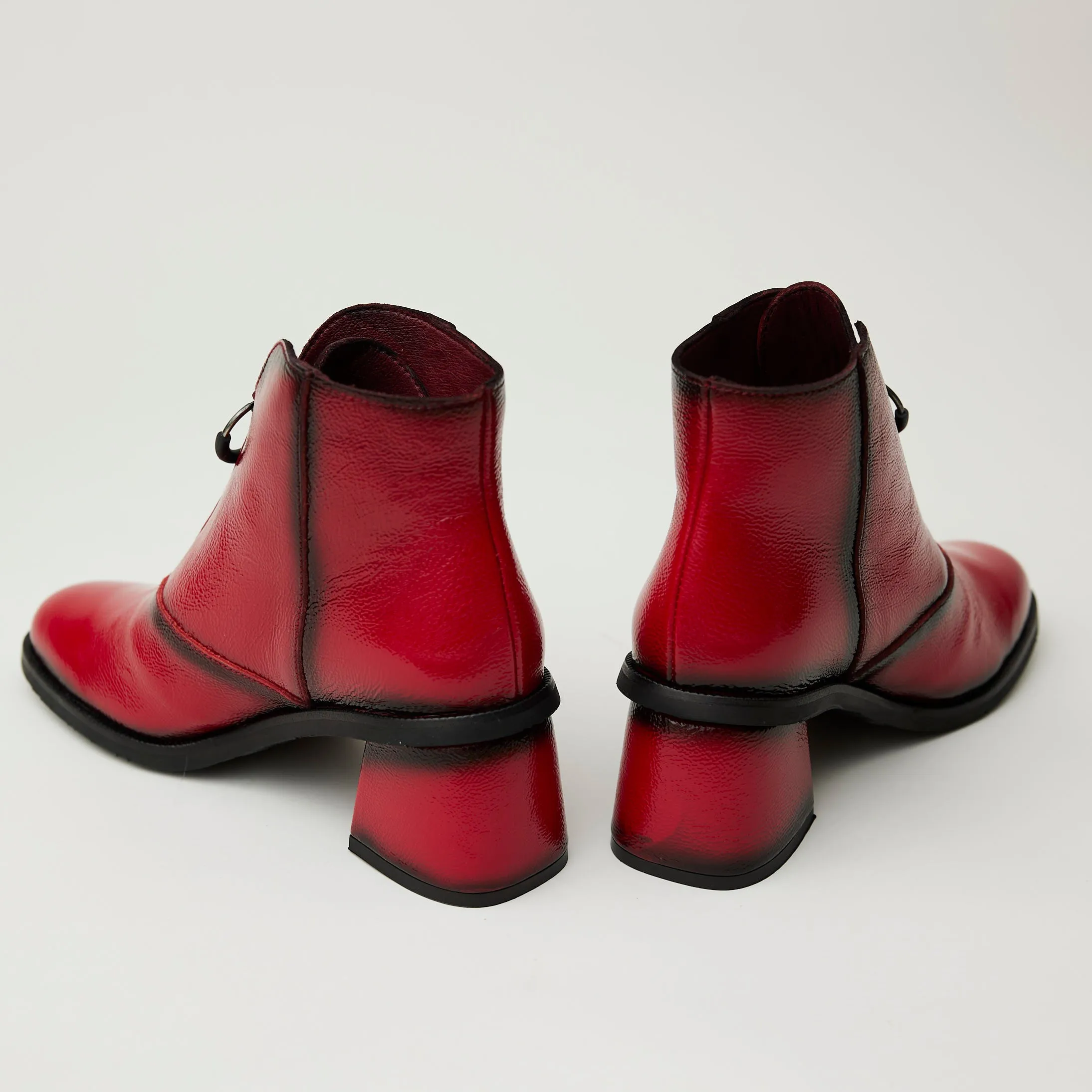 Jose Saenz Red Patent Ankle Boots