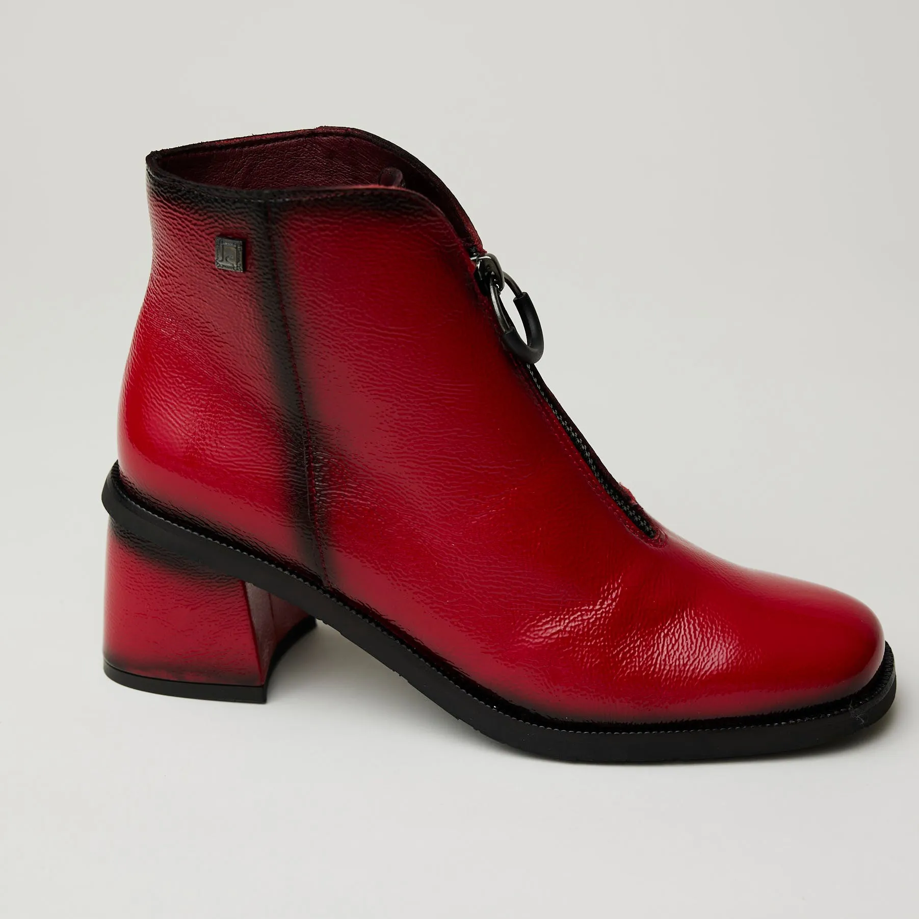 Jose Saenz Red Patent Ankle Boots