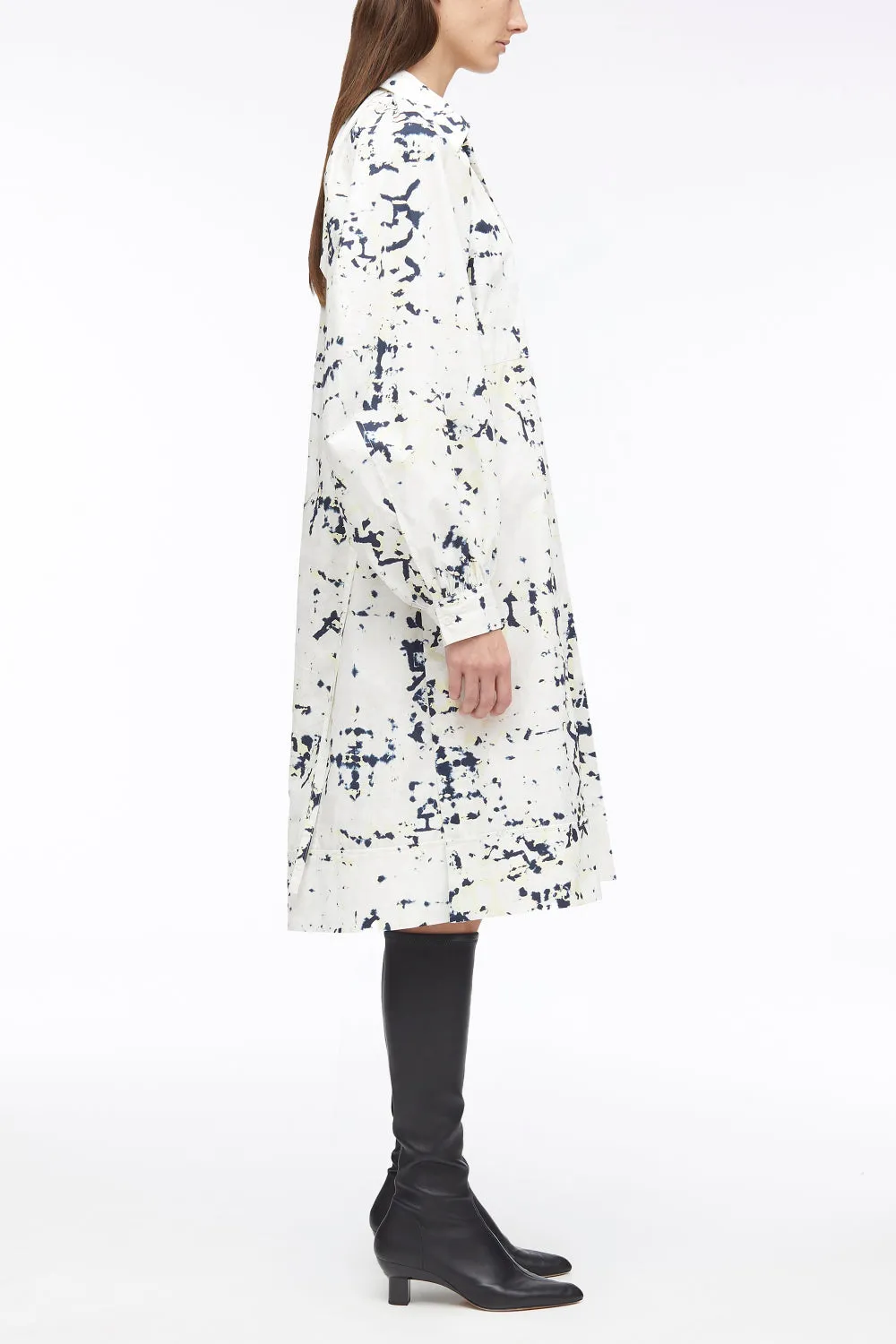 Kaleidoscope Print Poplin Shirt Dress