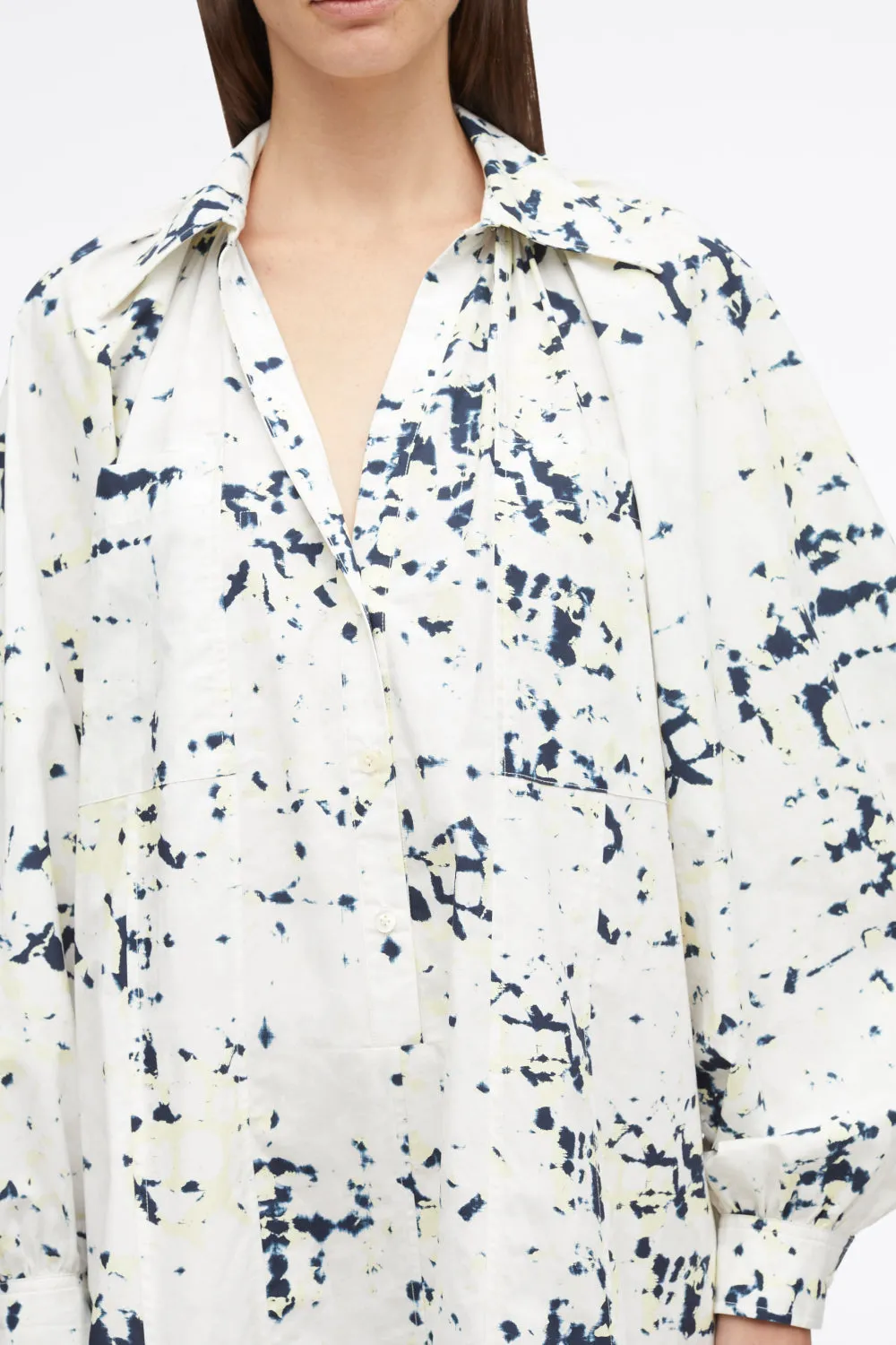 Kaleidoscope Print Poplin Shirt Dress