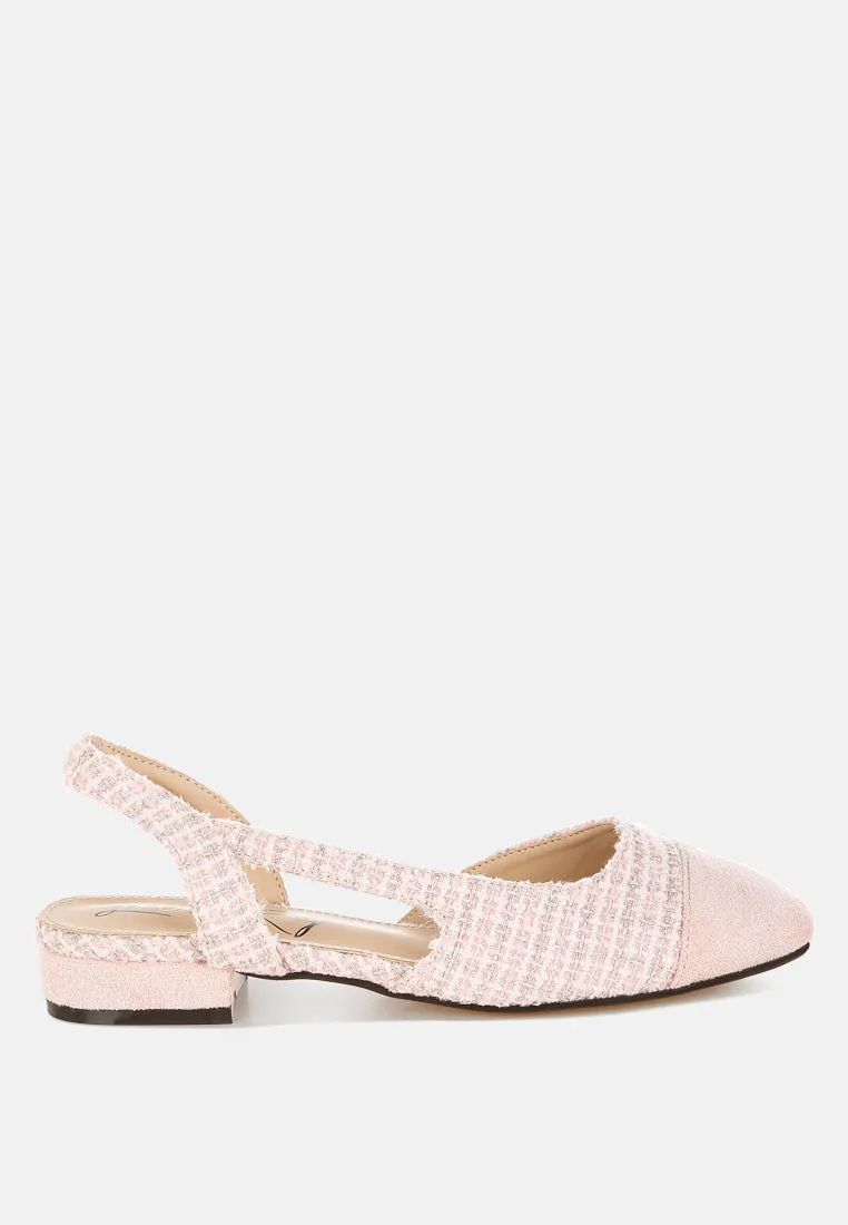 Karita Tweed Slingback Sandals