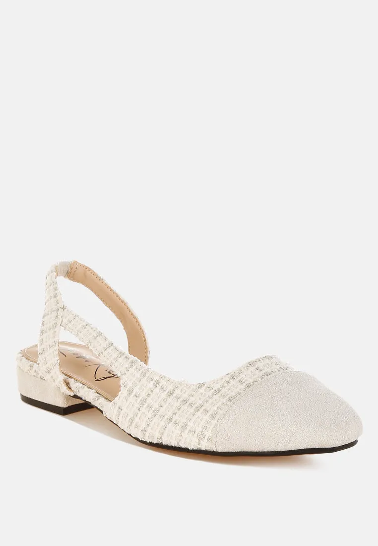 Karita Tweed Slingback Sandals