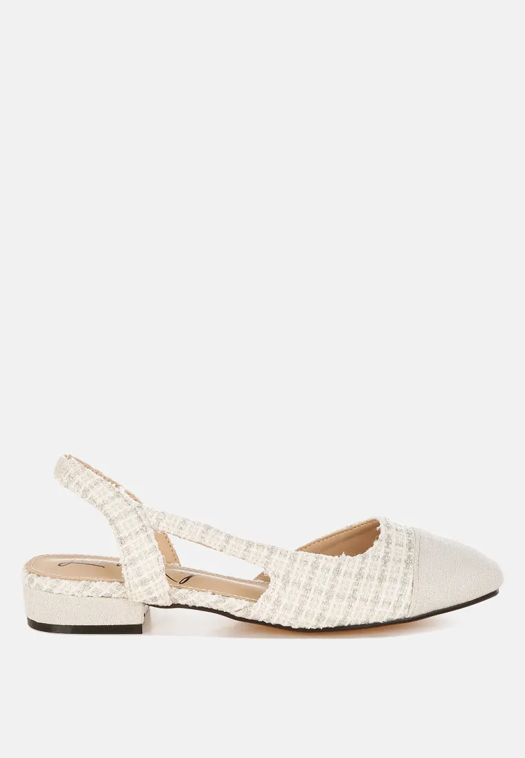 Karita Tweed Slingback Sandals