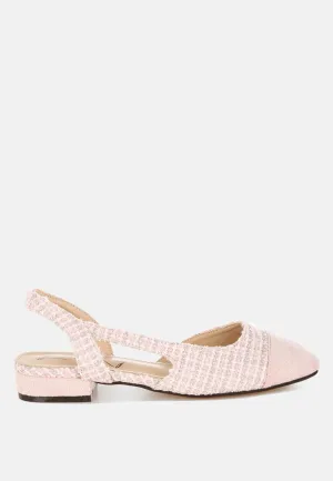Karita Tweed Slingback Sandals