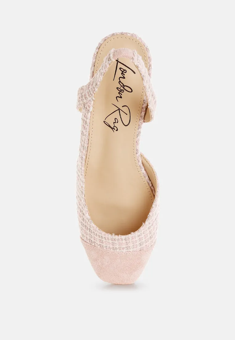 Karita Tweed Slingback Sandals