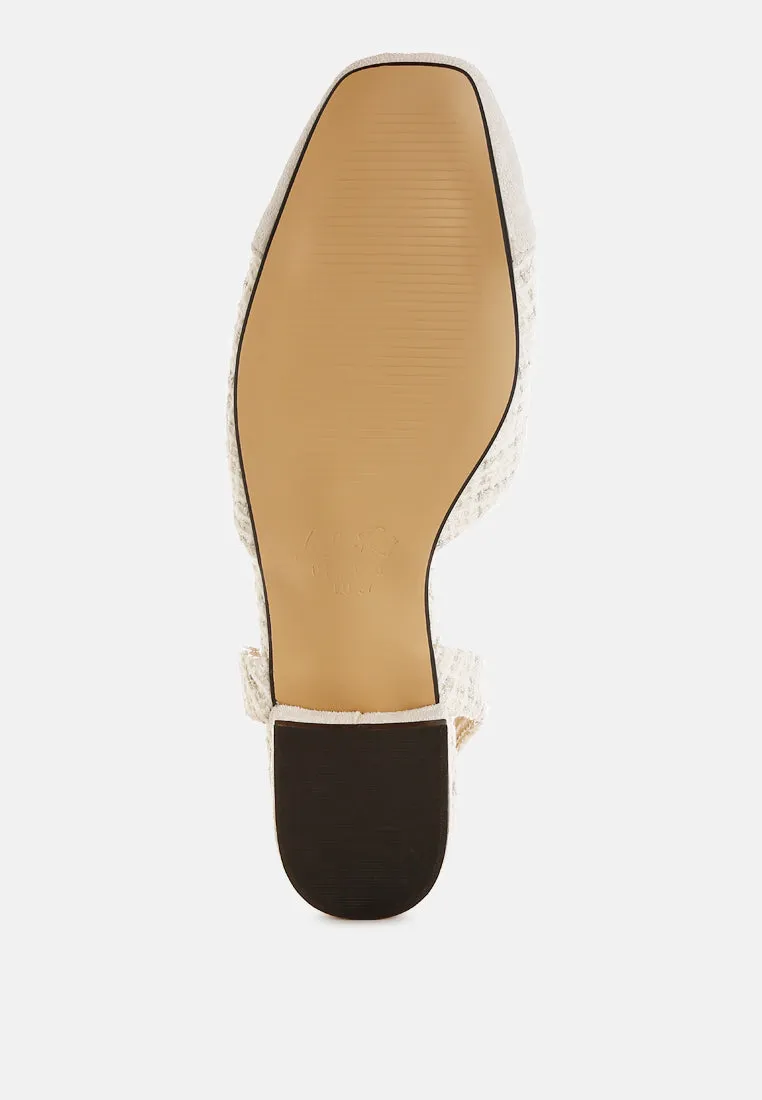 Karita Tweed Slingback Sandals