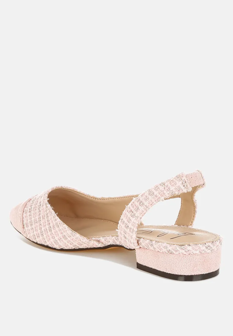 Karita Tweed Slingback Sandals