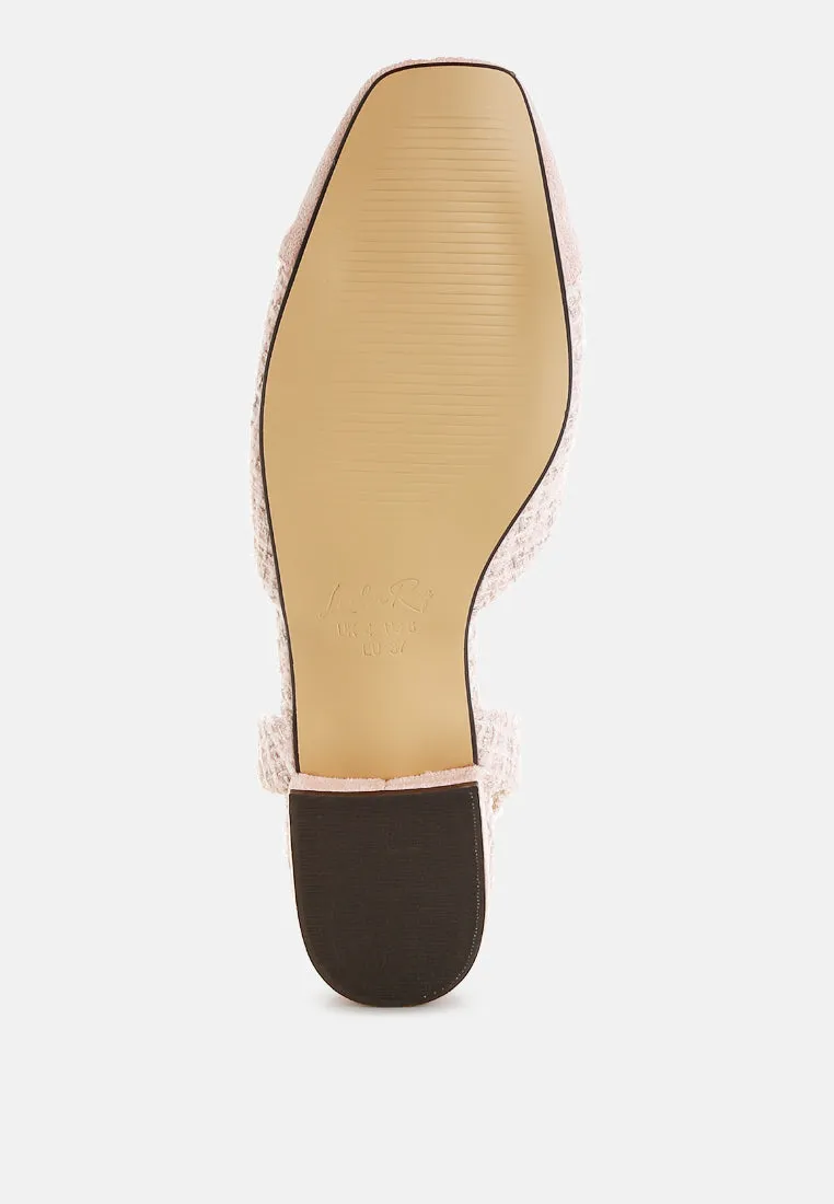 Karita Tweed Slingback Sandals