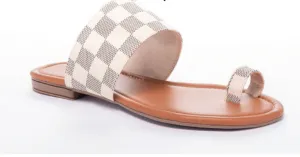 Linda White Sandals