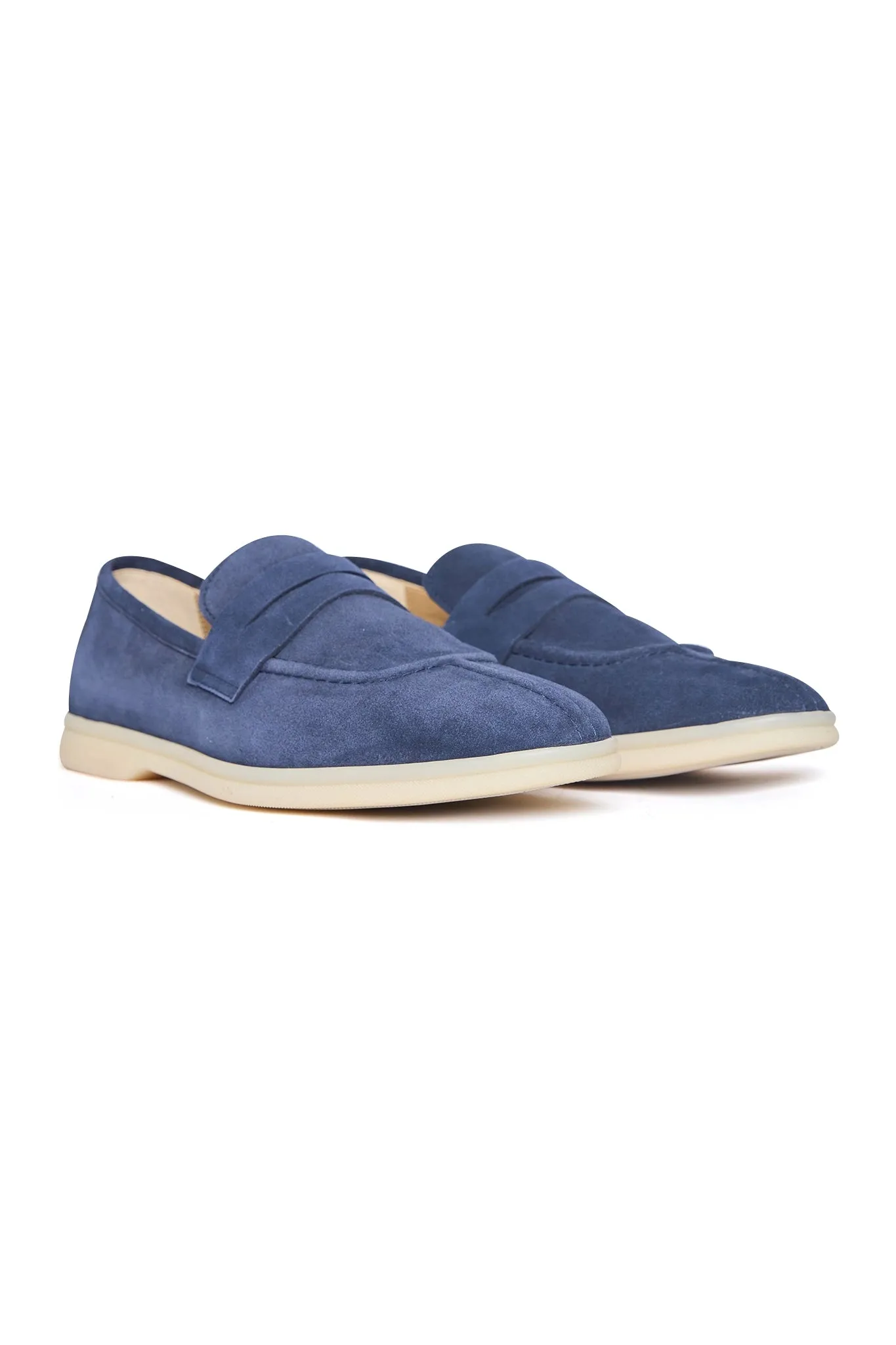 Lucas Suede Slip-On Loafer in Navy