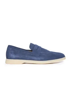 Lucas Suede Slip-On Loafer in Navy