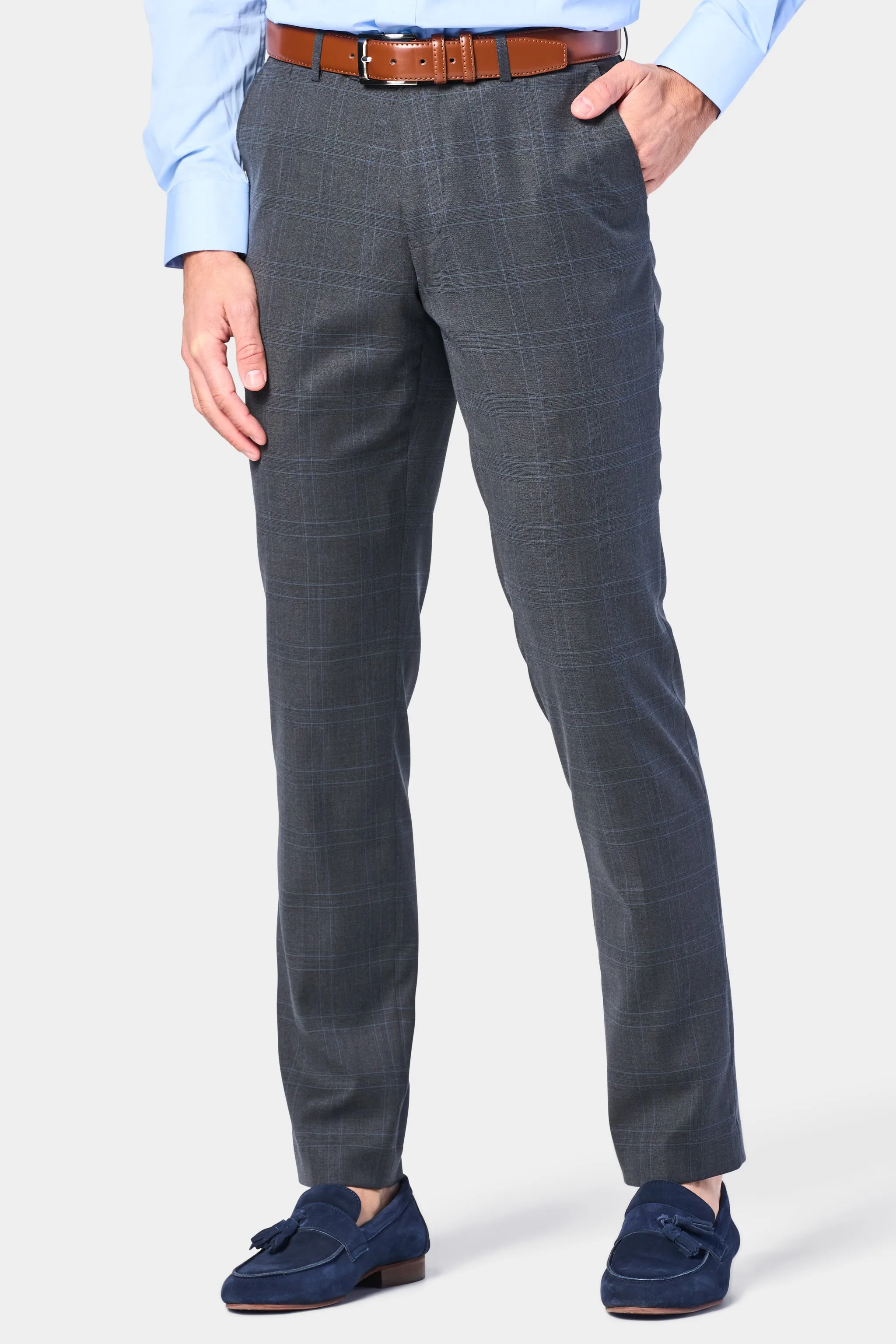Medium Gray and Lt. Blue 3 Piece Suit