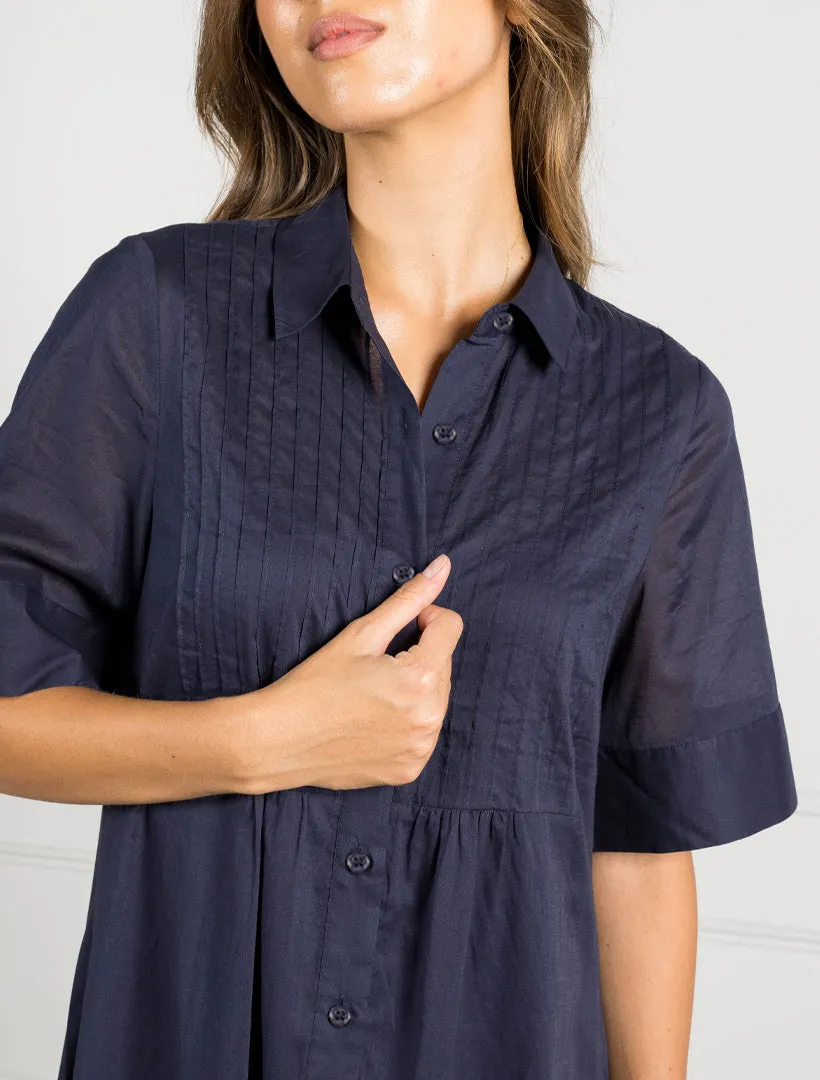 Molly Shirt Dress Navy - FINAL SALE